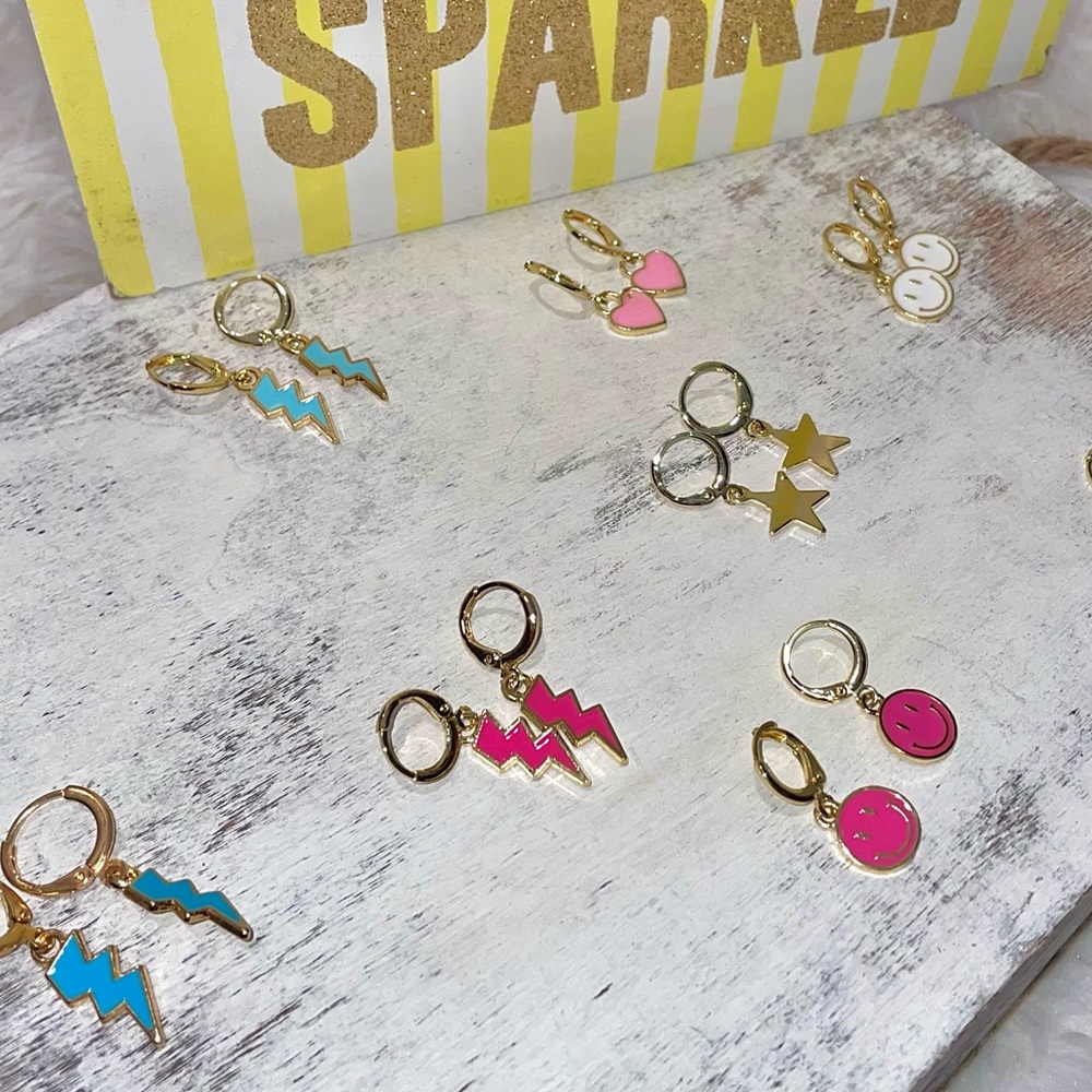 Huggie Hoop Charm Earring